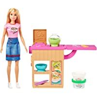 Los mejores  - Barbie Restaurante japonés de juguete Noodle Bar- muñeca rubia- mesa de trabajo y accesorios (Mattel GHK43)
